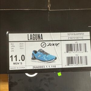 Zoot Laguna Men's Athletic Shoes - Sky Blue and Black